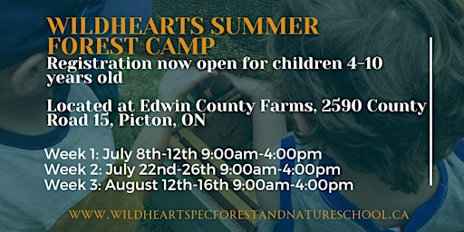 Wildhearts Summer Camp Week 1: July 8-12th, 2024