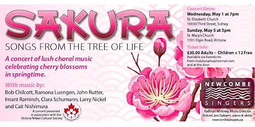 Imagem principal do evento Sakura - Songs from the Tree of Life (Sidney, BC)