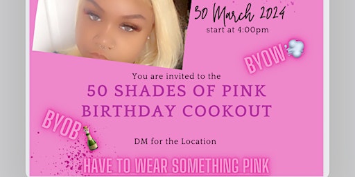 50 Shades of Pink Birthday Cookout primary image