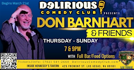 Delirious Comedy Club Presents Live, Professional Comedy At Hennessy's