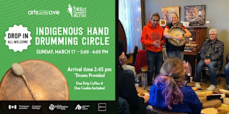Drop In Indigenous Hand Drumming Circle at the Carrot Coffeehouse primary image