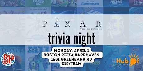 Image principale de PIXAR Trivia Night!  - Boston Pizza Barrhaven