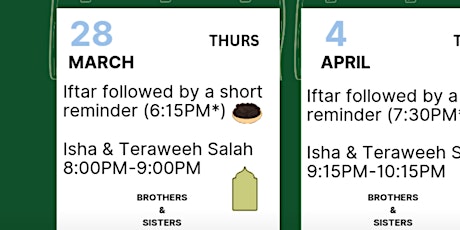 Revert/New Muslim Iftar & Teraweeh- 28th March