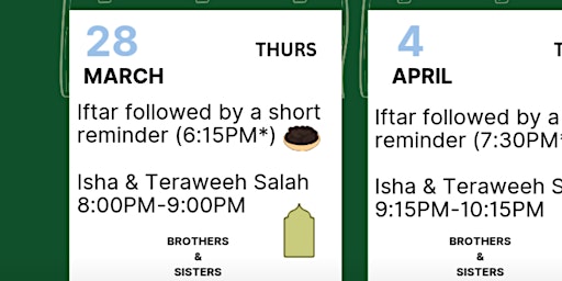 Primaire afbeelding van Revert/New Muslim Iftar & Teraweeh- 28th March