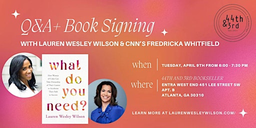 Primaire afbeelding van Lauren Wesley Wilson in conversation with Fredricka Whitfield