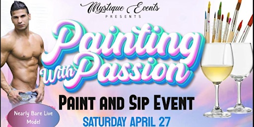 Image principale de PAINTING WITH PASSION                         Naughty  Sip and Paint Event