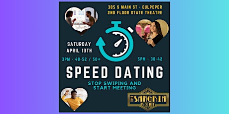 Speed Dating - Age Groups 40-52 / 50+