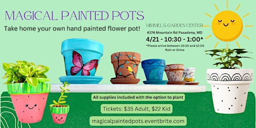 Hauptbild für 4/21- Magical Painted Pots @ Himmel's Garden Center