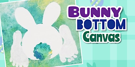 Imagen principal de Bunny Bottom & Footprint Keepsake Canvas