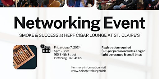 Image principale de Smoke & Success Networking Event