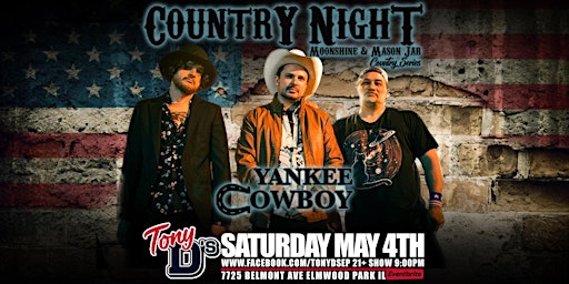 Primaire afbeelding van Country Night w/ Yankee Cowboy at Tony Ds