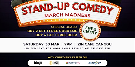 FREE Stand-Up Comedy Show at ZIN Canggu Bali