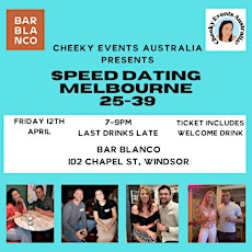 Melbourne speed dating for ages 25-39 by Cheeky Events Australia.