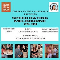 Hauptbild für Melbourne speed dating for ages 25-39 by Cheeky Events Australia.