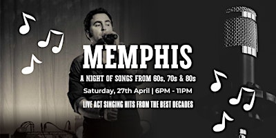 Imagem principal de Memphis Night: 60s, 70s & 80s Hits Live / Licensed Bar & Burgers