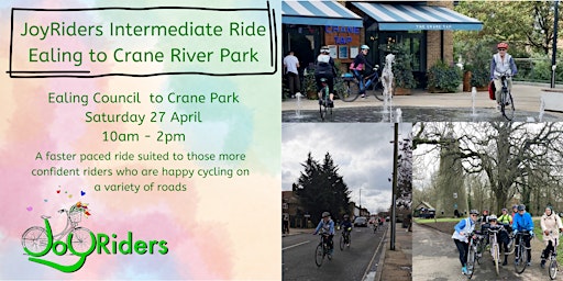 Primaire afbeelding van JoyRiders Intermediate Bike Ride  - Ealing to Crane River Park