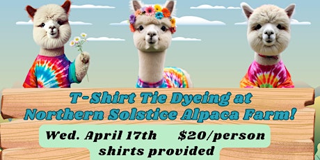 Tie Dye a T-shirt at Northern Solstice Alpaca Farm!