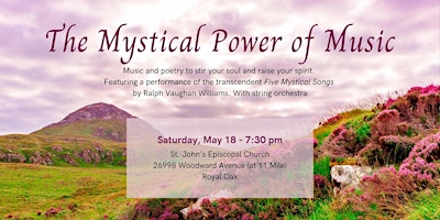 Hauptbild für The Mystical Power of Music - May 18, 2024 - Royal Oak