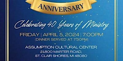 Primaire afbeelding van F.C.O.C./W.O.W. Church 40th Anniversary Reunion Gala