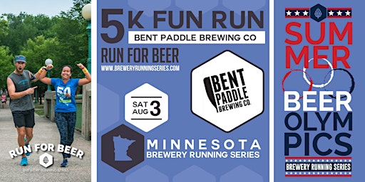 Imagem principal do evento 5k and Beer Olympics x Bent Paddle Brewing Co | 2024 MN Brewery Run
