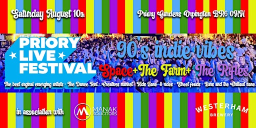 Imagen principal de Priory Live Music Festival Orpington "a love letter to music"