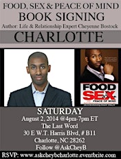 "Food Sex And Peace Of Mind" Book Signing: CHARLOTTE, NC primary image