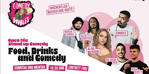 Hauptbild für Stand-Up Comedy, Open Mic in Stuttgart mit Food & Drinks