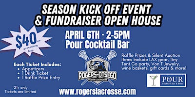 Primaire afbeelding van Rogers-Otsego Youth Lacrosse Season Kick Off & Fundraiser Open House
