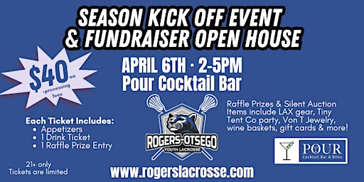 Imagem principal do evento Rogers-Otsego Youth Lacrosse Season Kick Off & Fundraiser Open House