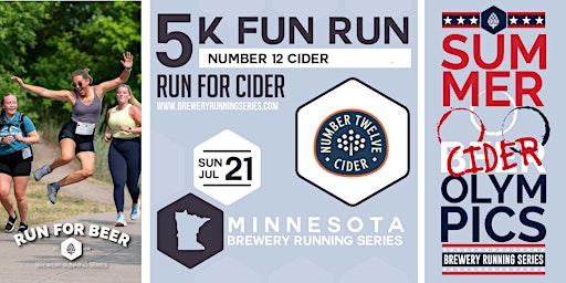 Imagem principal do evento 5k and Cider Olympics x Number 12 | 2024 MN Brewery Run