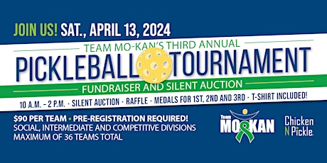 Team MO-KAN's Third Annual Pickleball Tournament and Silent Auction