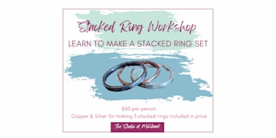 Imagem principal do evento Make silver and copper stacked rings - jewellery making workshop.