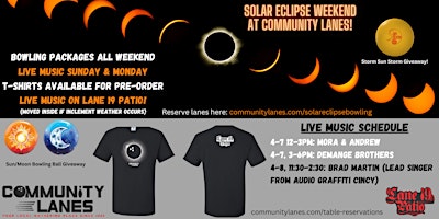 Image principale de Solar Eclipse Weekend at Community Lanes Minster- Bowling Packages