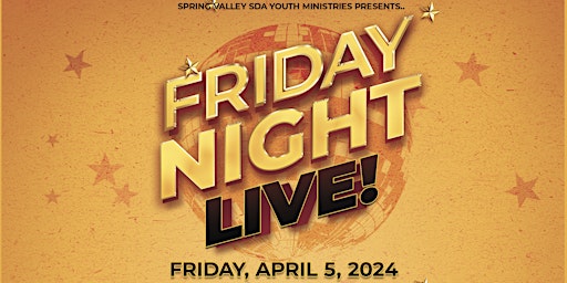 Primaire afbeelding van SVSDAC Youth Ministries  - Friday Night Live