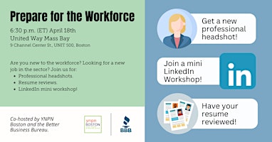 Prepare for the Workforce! With YNPN Boston and the Better Business Bureau primary image