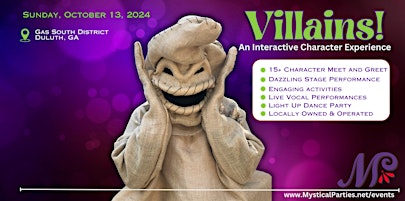Imagem principal do evento Villains! - Atlanta: Interactive Character Experience