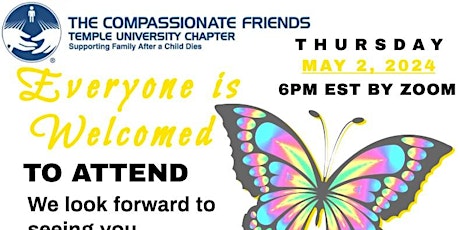 1ST THURSDAY MONTHLY GRIEF SUPPORT FREE BY ZOOM 6:00PM EST