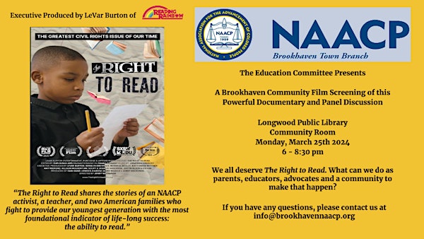 The Right to Read FIlm Screening