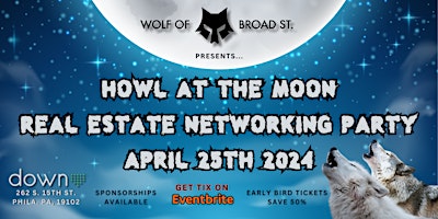 Imagem principal do evento Howl at the Moon Real Estate Networking Party 2024