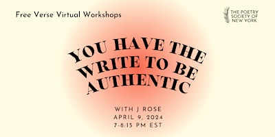 Hauptbild für PSNY Free Verse Workshop: You Have the Write To Be Authentic