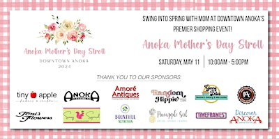 Image principale de Mother's Day Stroll In Downtown Anoka!