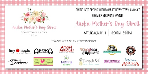 Primaire afbeelding van Mother's Day Stroll In Downtown Anoka!