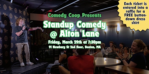 Primaire afbeelding van Comedy Coop Presents: Stand Up Comedy @ Alton Lane