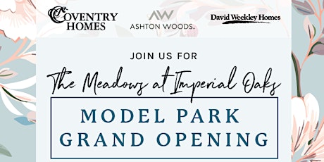 Realtors!  Model Park Grand Opening - The Meadows at Imperial Oaks