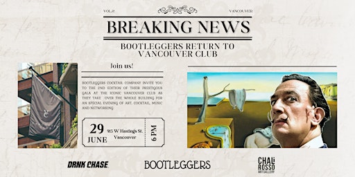 Primaire afbeelding van Bootleggers Gala at The Vancouver Club