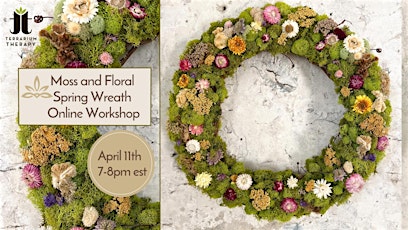 Moss and Floral Spring Wreath Online Workshop primary image