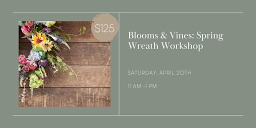 Imagem principal de Blooms & Vines: Spring Wreath Workshop