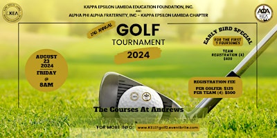 Primaire afbeelding van The 2nd Annual KELEF  Golf Tournament