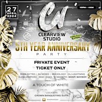 Primaire afbeelding van •CLEARVIEW STUDIO• 5TH YEAR ANNIVERSARY PARTY