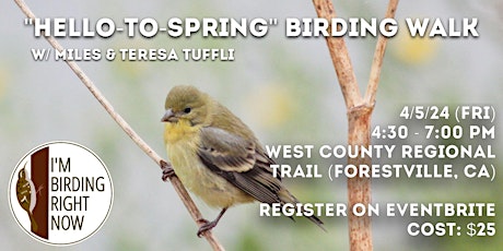 "Hello-to-Spring" Birding Walk